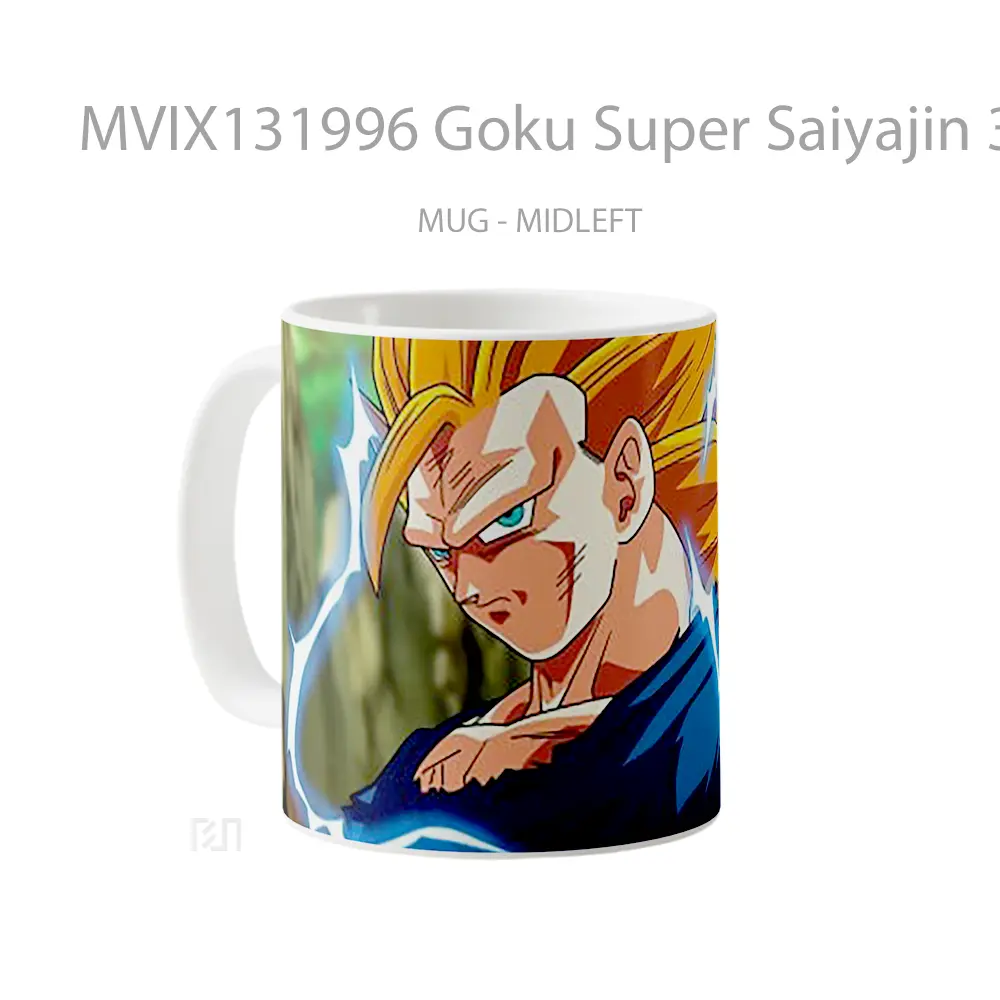 Mug Goku Super Saiyajin 3 Dragon Ball Super Cangkir Anime - All-side / Desain