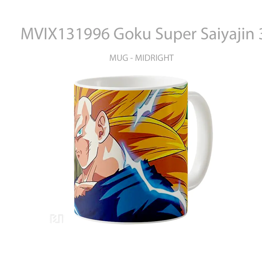 Mug Goku Super Saiyajin 3 Dragon Ball Super Cangkir Anime - All-side / Desain