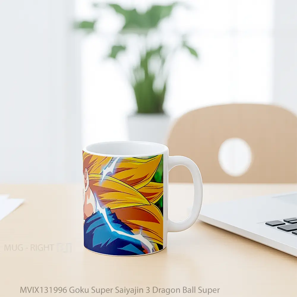 Mug Goku Super Saiyajin 3 Dragon Ball Super Cangkir Anime - All-side / Desain