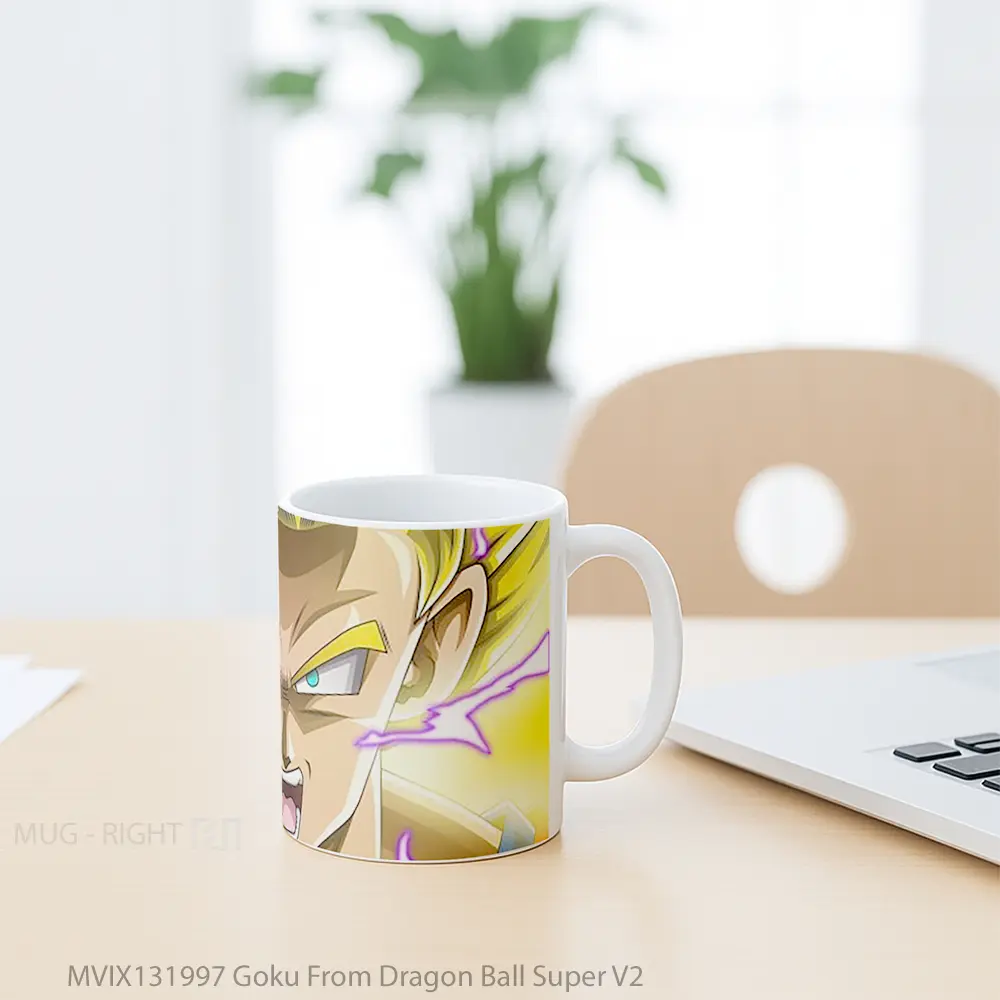 Mug Goku From Dragon Ball Super V2 Cangkir Anime - All-side / Desain