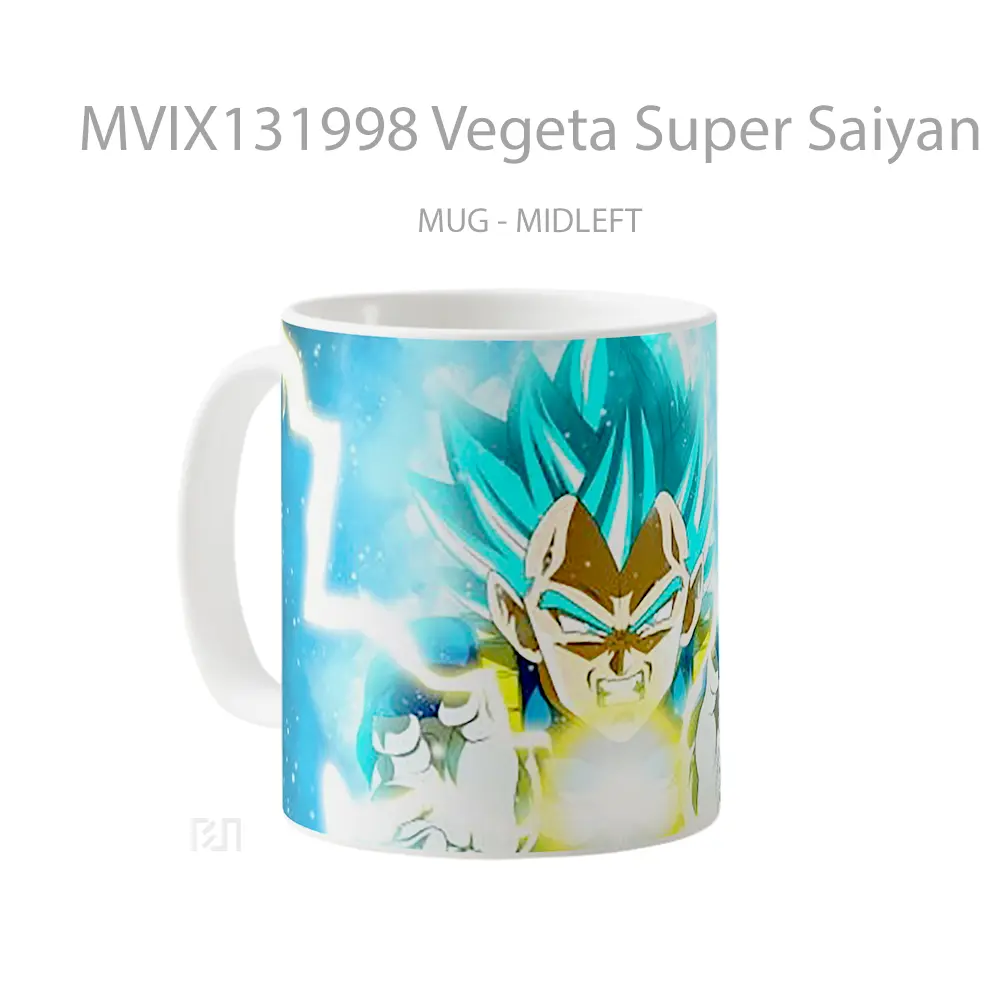 Mug Vegeta Super Saiyan Blue From Dragon Ball Super V1 Cangkir Anime - All-side / Desain