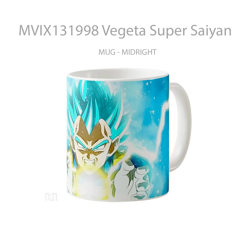 Mug Vegeta Super Saiyan Blue From Dragon Ball Super V1 Cangkir Anime - All-side / Desain