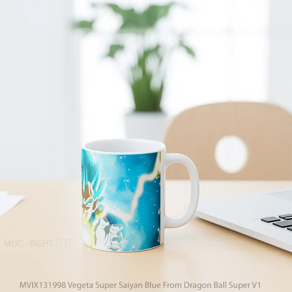 Mug Vegeta Super Saiyan Blue From Dragon Ball Super V1 Cangkir Anime - All-side / Desain
