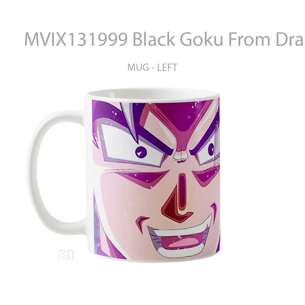 Mug Black Goku From Dragon Ball Super V2 Cangkir Anime - All-side / Desain