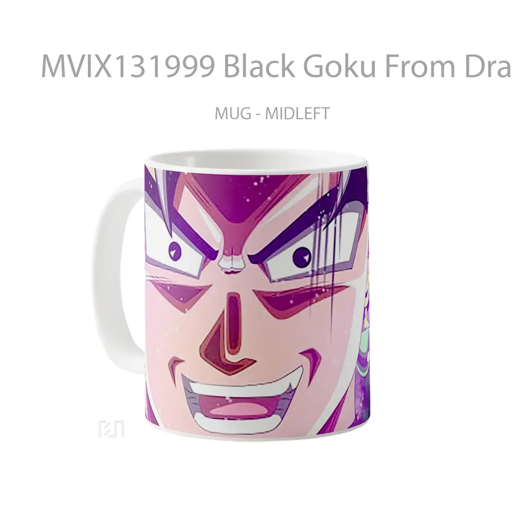 Mug Black Goku From Dragon Ball Super V2 Cangkir Anime - All-side / Desain