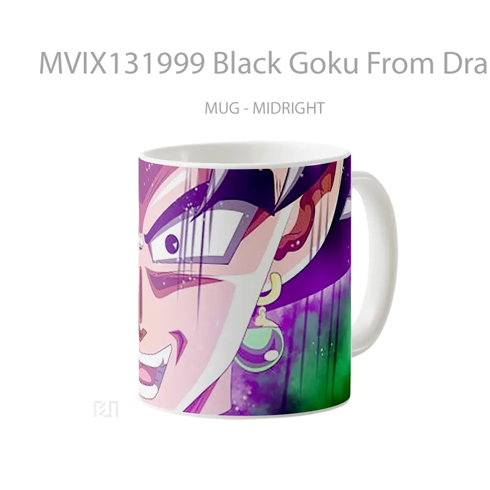 Mug Black Goku From Dragon Ball Super V2 Cangkir Anime - All-side / Desain