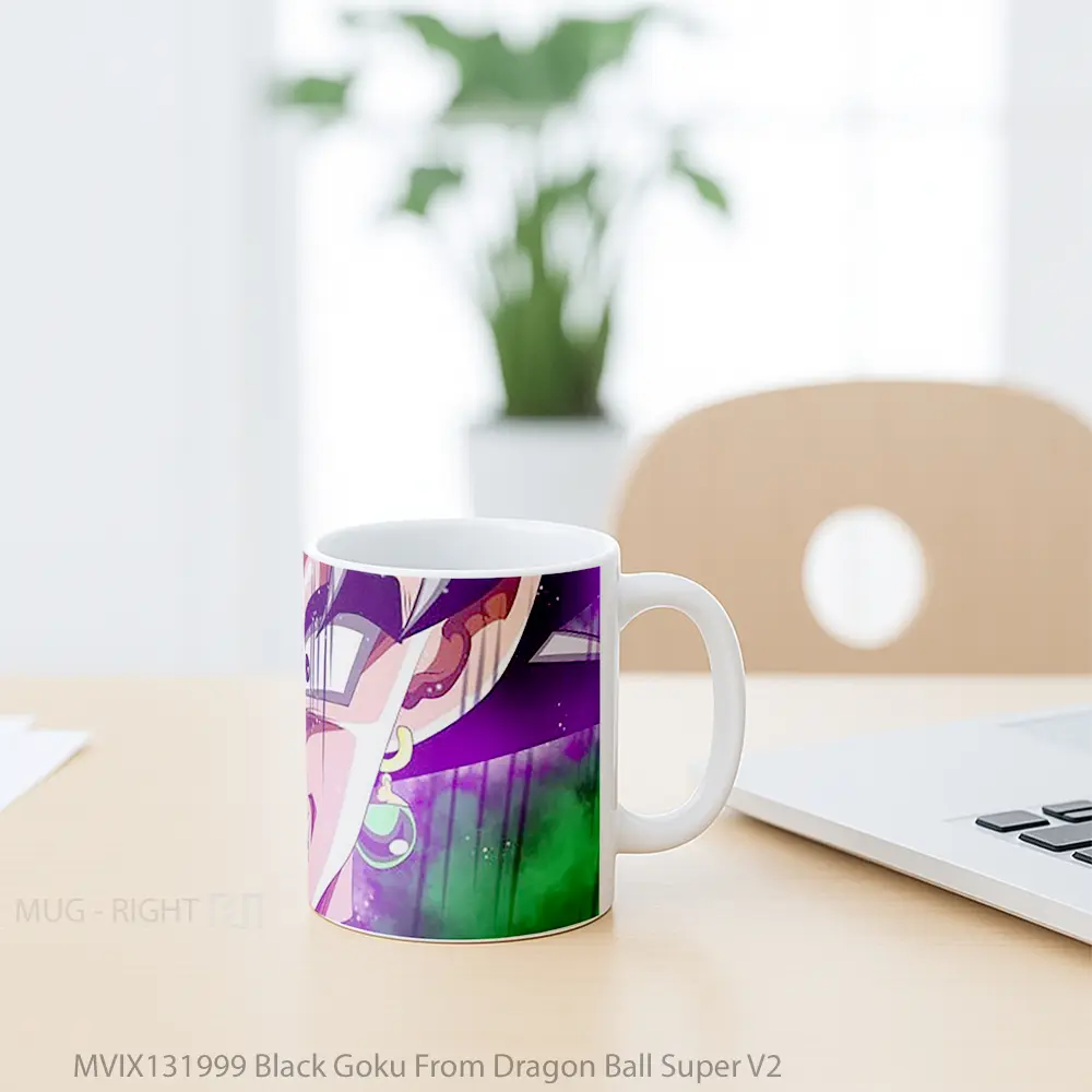 Mug Black Goku From Dragon Ball Super V2 Cangkir Anime - All-side / Desain