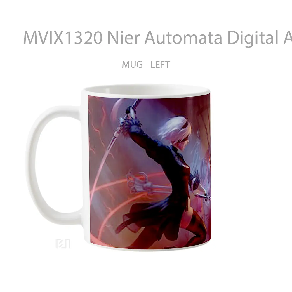 Mug Nier Automata Digital Art Cangkir Gamer - All-side / Desain