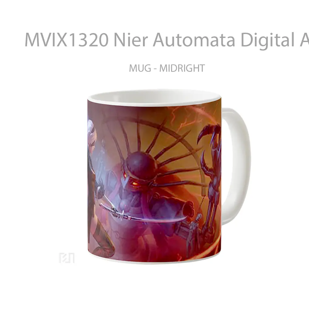 Mug Nier Automata Digital Art Cangkir Gamer - All-side / Desain