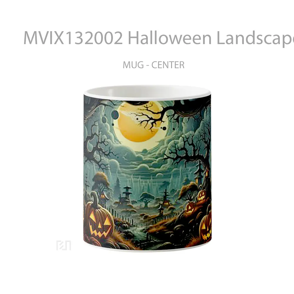 Mug Halloween Landscape Gelas Pemandangan Alam