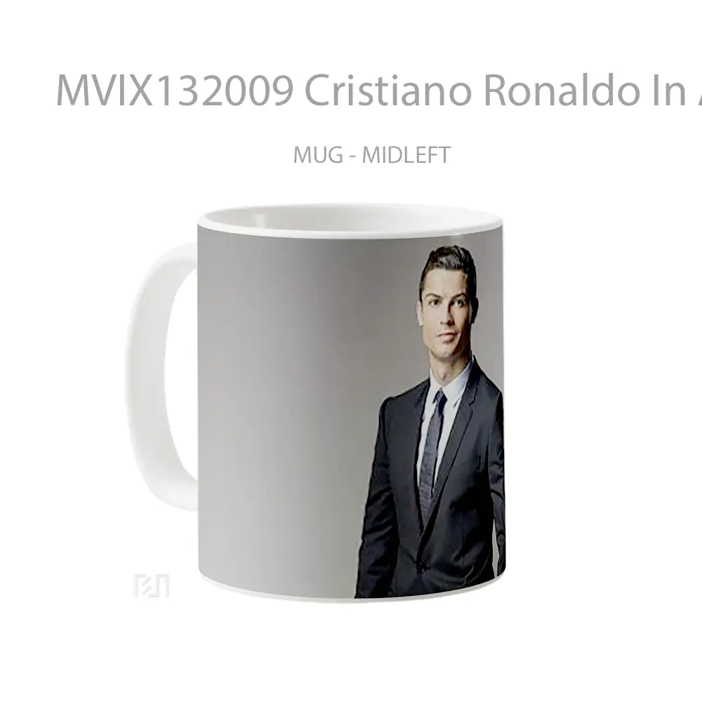 Mug Cristiano Ronaldo In A Suit Gelas Keramik Unik - All-side / Desain