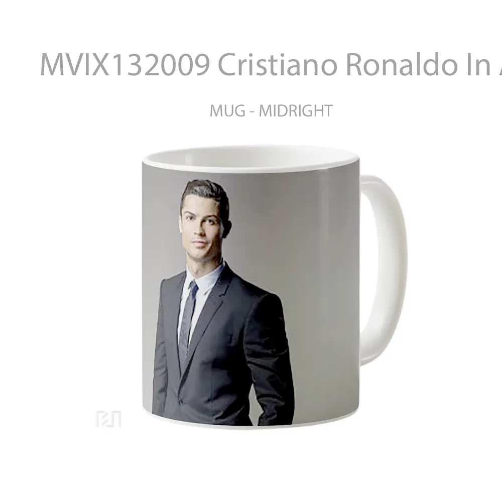 Mug Cristiano Ronaldo In A Suit Gelas Keramik Unik - All-side / Desain