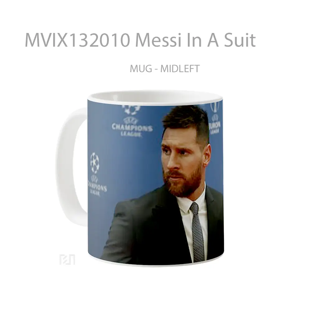 Mug Messi In A Suit Gelas Keramik Unik - All-side / Desain