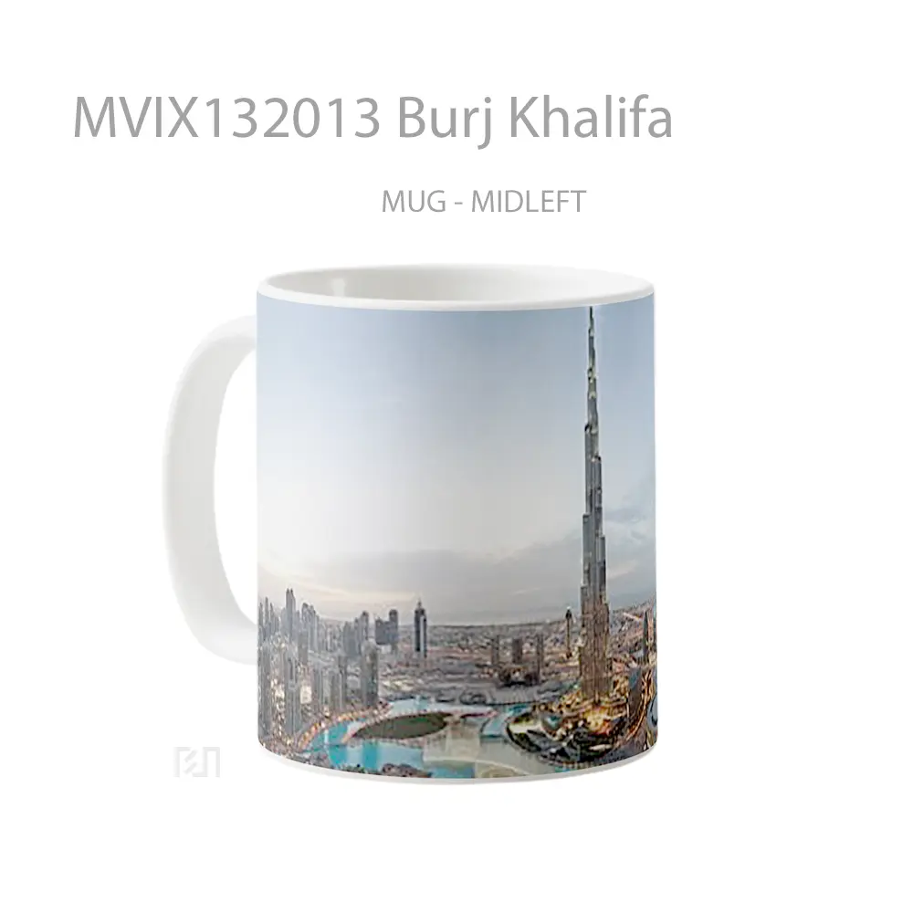 Mug Burj Khalifa Gelas Keramik Unik - All-side / Desain