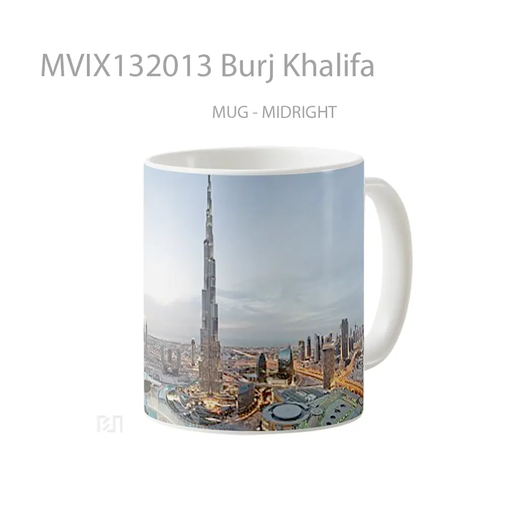 Mug Burj Khalifa Gelas Keramik Unik - All-side / Desain