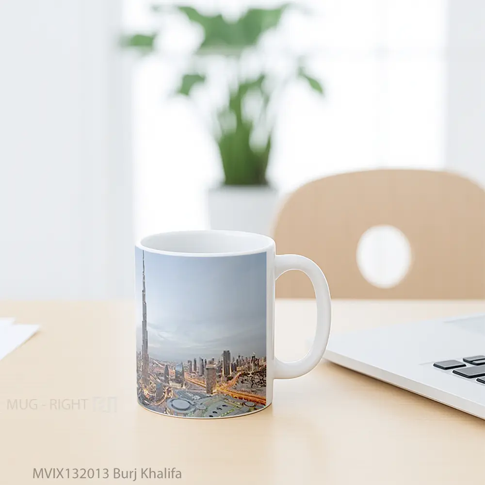 Mug Burj Khalifa Gelas Keramik Unik - All-side / Desain