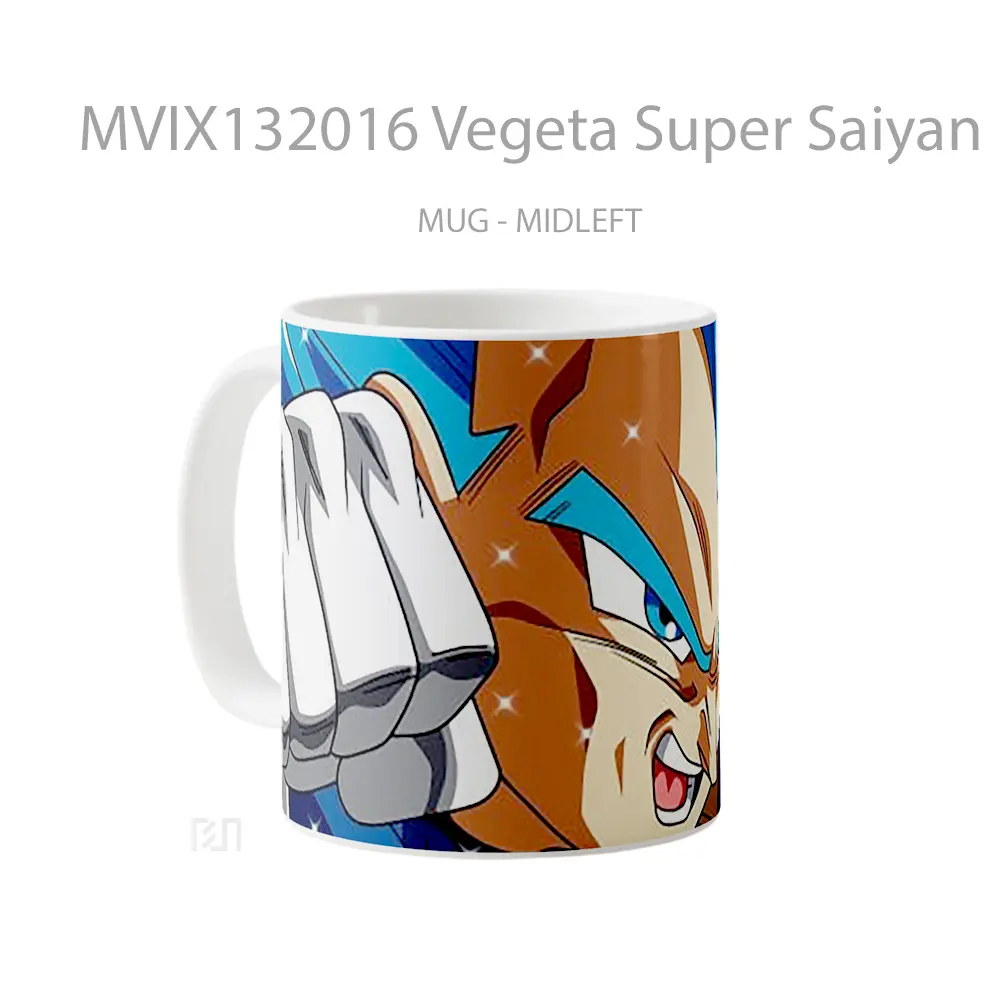 Mug Vegeta Super Saiyan Blue Gelas Keramik Unik - All-side / Desain