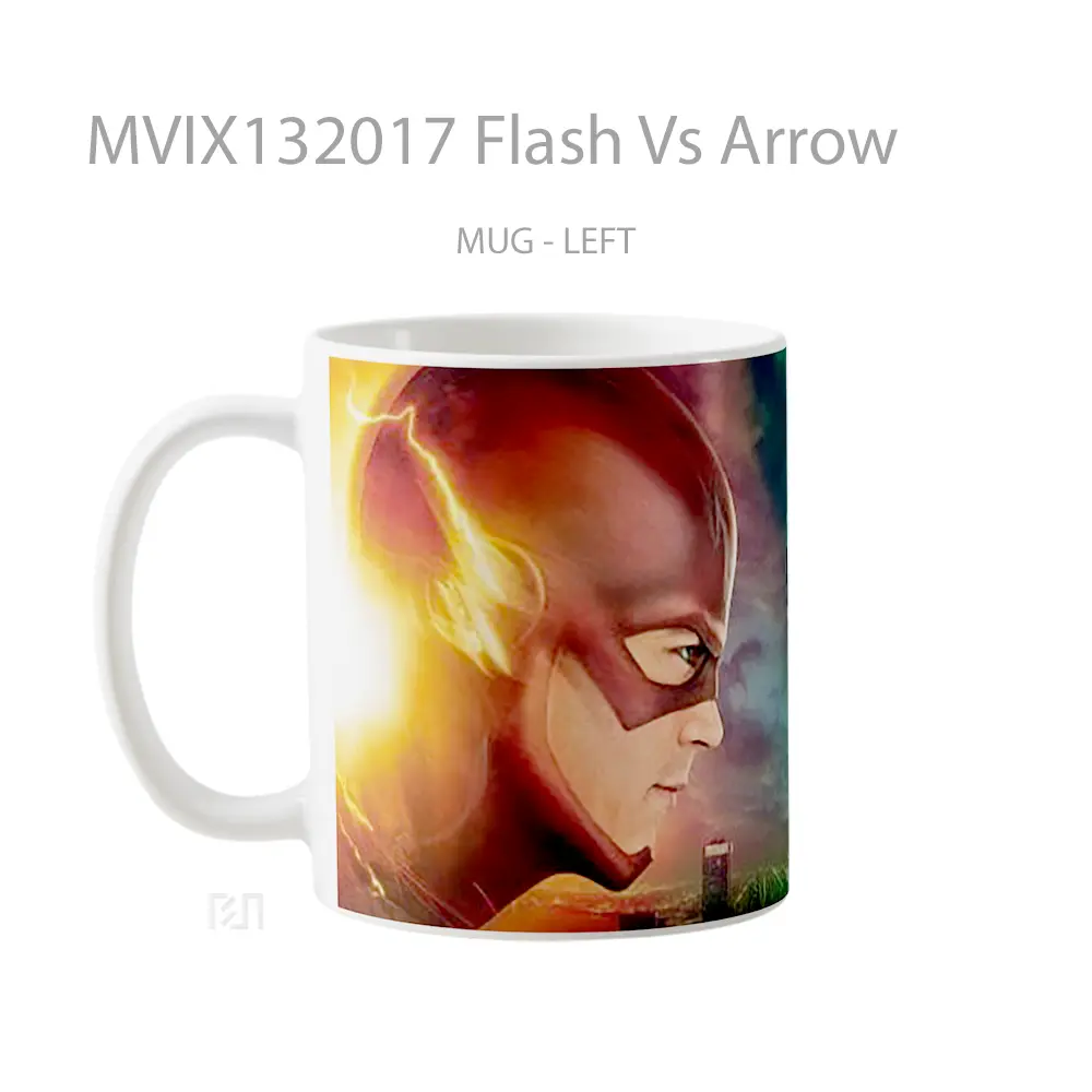 Mug Flash Vs Arrow Gelas Superhero - All-side / Desain