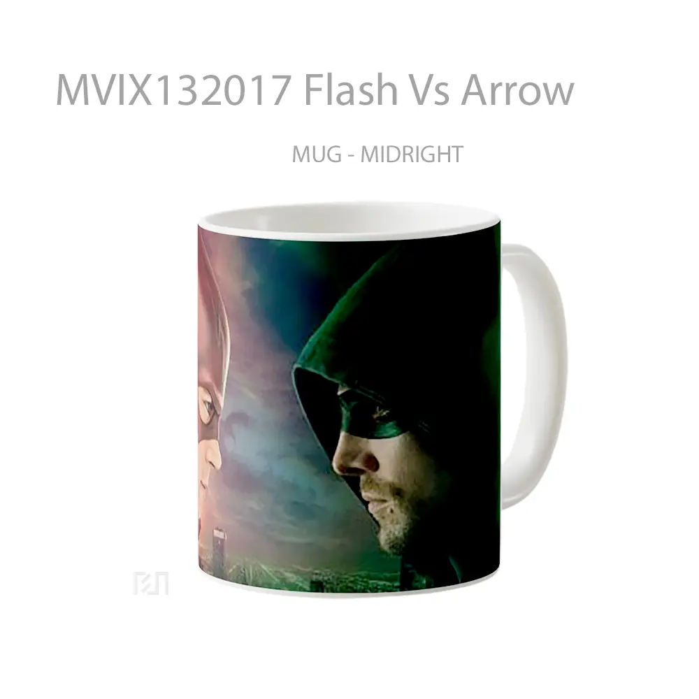 Mug Flash Vs Arrow Gelas Superhero - All-side / Desain