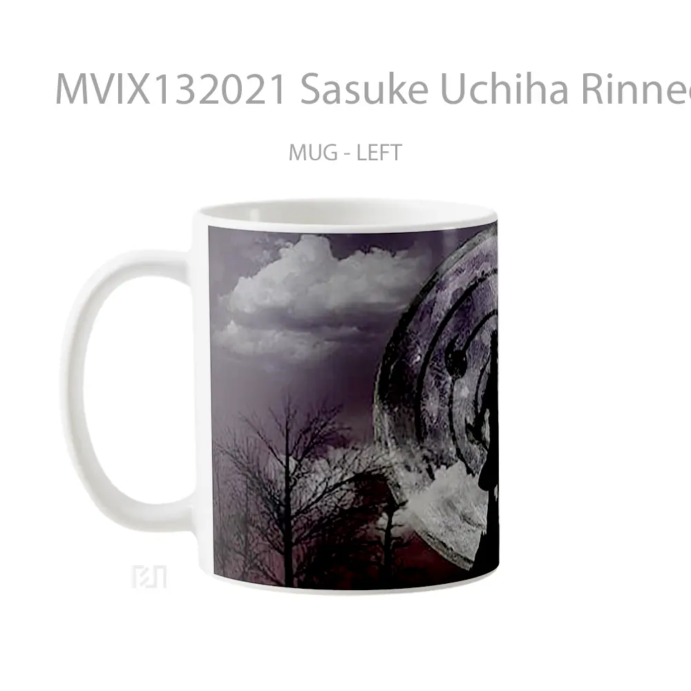 Mug Sasuke Uchiha Rinnegan Sharingan Cangkir Anime - All-side / Desain