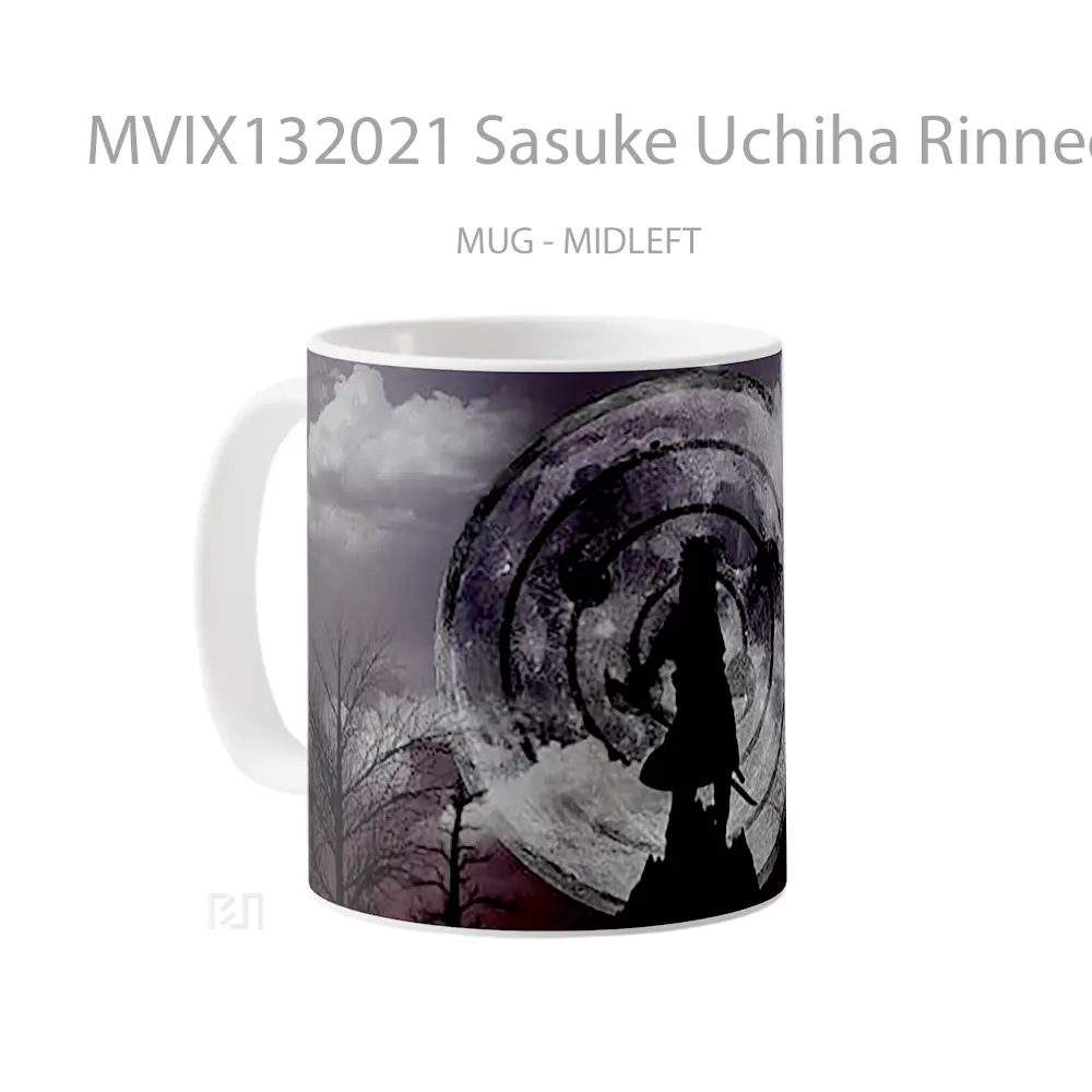 Mug Sasuke Uchiha Rinnegan Sharingan Cangkir Anime - All-side / Desain