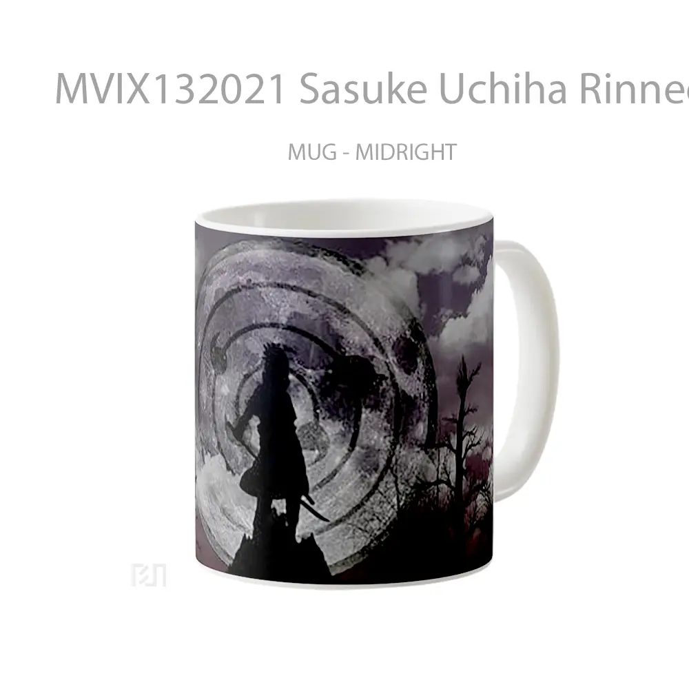 Mug Sasuke Uchiha Rinnegan Sharingan Cangkir Anime - All-side / Desain