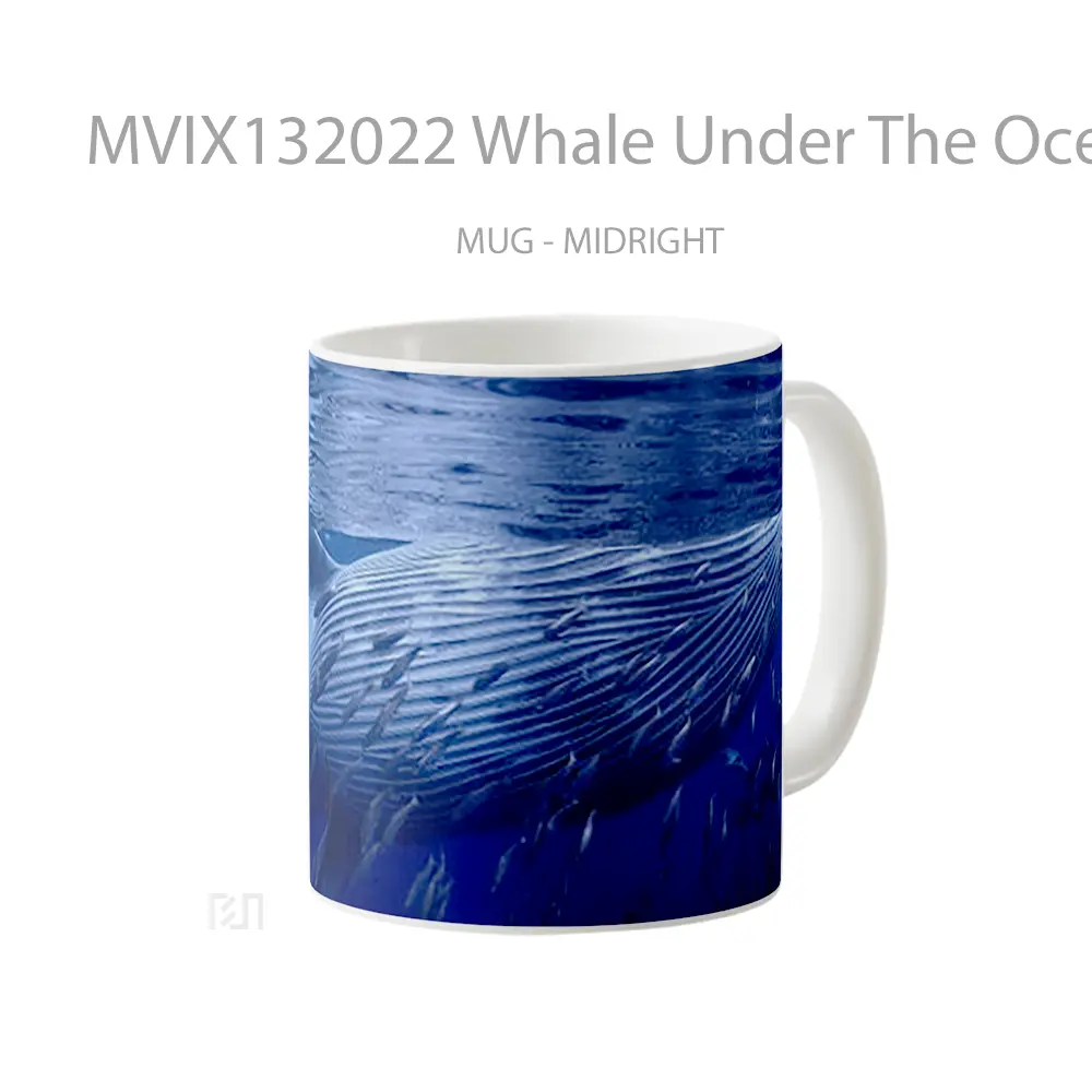 Mug Whale Under The Ocean Gelas Hewan Lucu - All-side / Desain