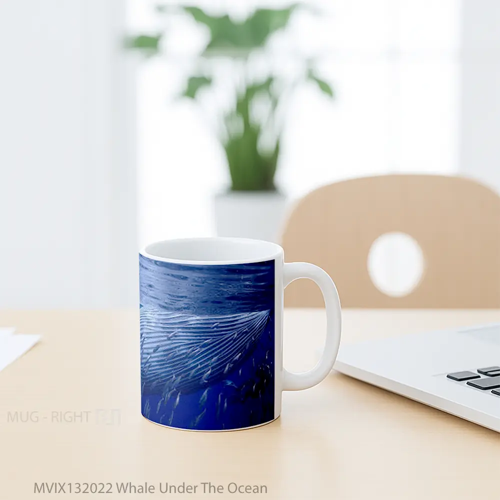 Mug Whale Under The Ocean Gelas Hewan Lucu - All-side / Desain