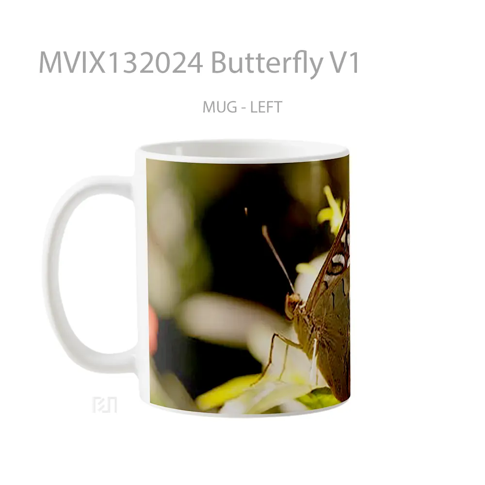 Mug Butterfly V1 Gelas Hewan Lucu - All-side / Desain