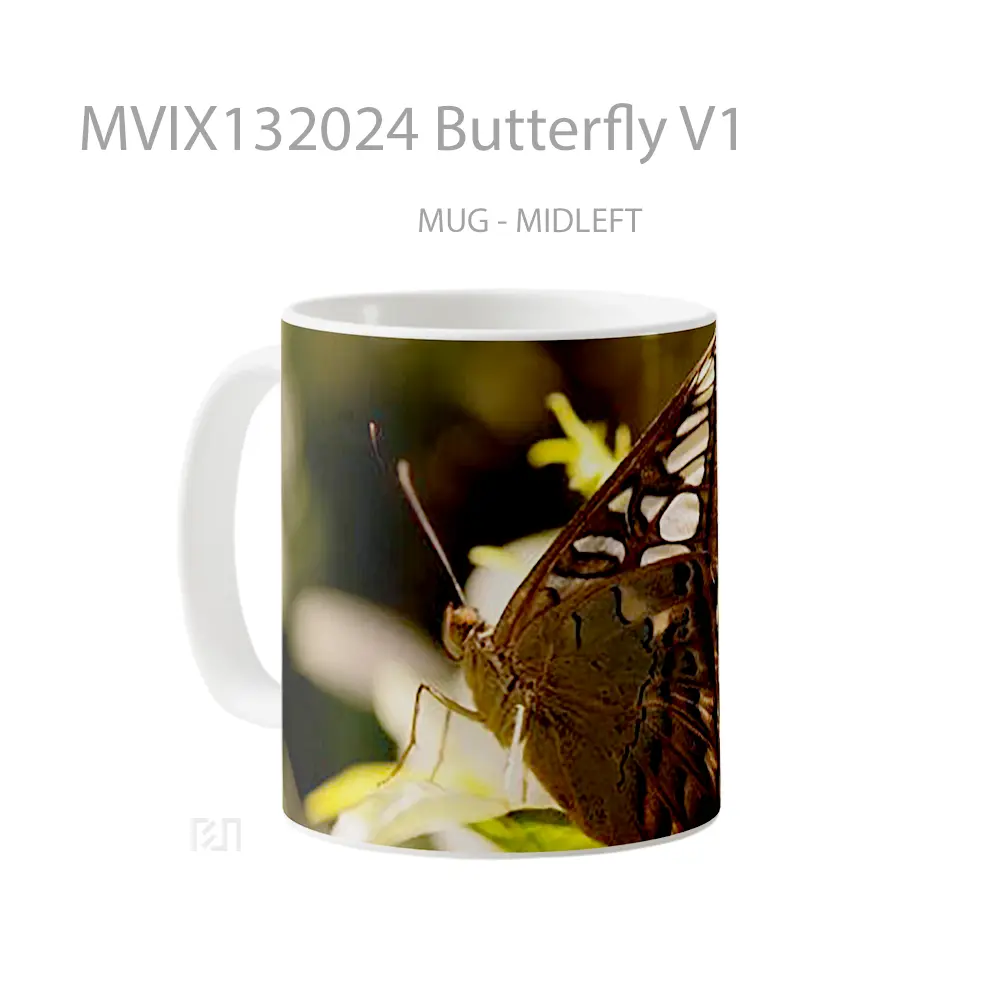 Mug Butterfly V1 Gelas Hewan Lucu - All-side / Desain