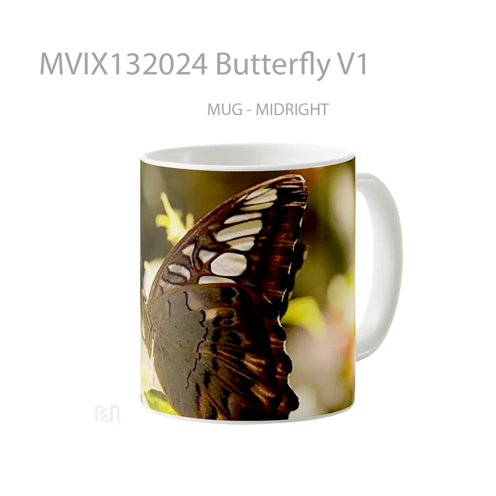 Mug Butterfly V1 Gelas Hewan Lucu - All-side / Desain