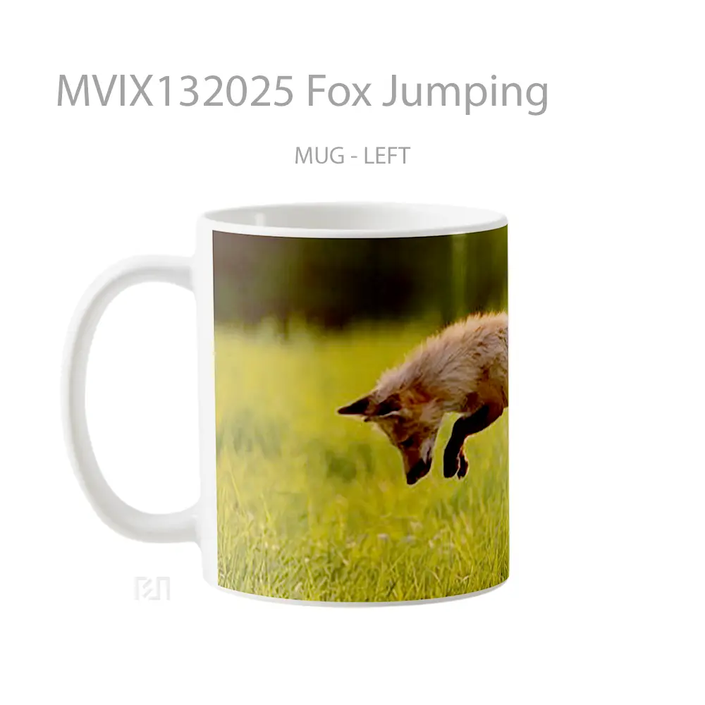 Mug Fox Jumping Gelas Hewan Lucu - All-side / Desain