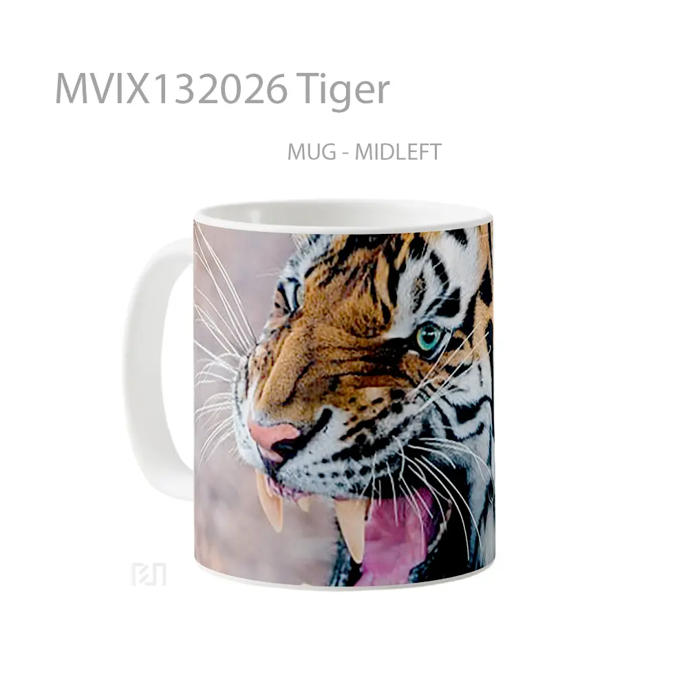 Mug Tiger Gelas Hewan Lucu - All-side / Desain