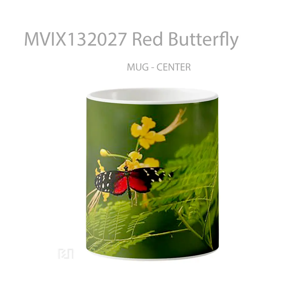 Mug Red Butterfly Gelas Hewan Lucu