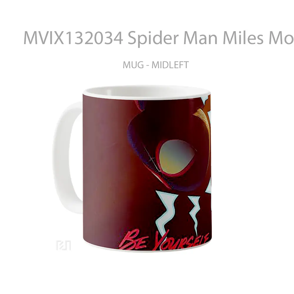 Mug Spider Man Miles Morales Be Yourself Gelas Superhero - All-side / Desain