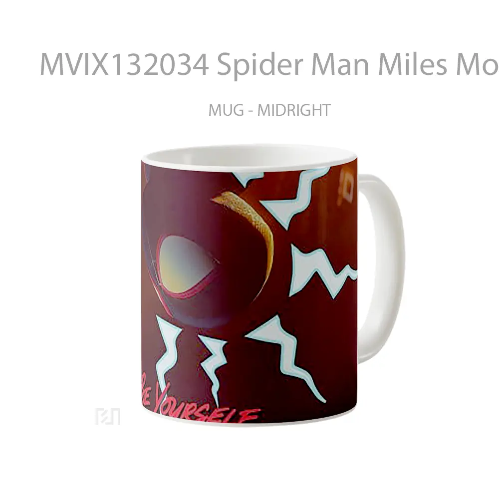 Mug Spider Man Miles Morales Be Yourself Gelas Superhero - All-side / Desain