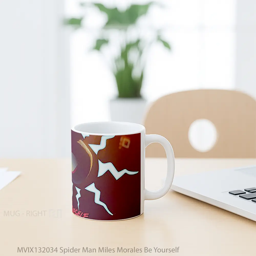 Mug Spider Man Miles Morales Be Yourself Gelas Superhero - All-side / Desain