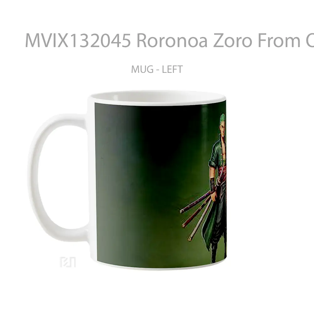 Mug Roronoa Zoro From One Piece V1 Cangkir Anime - All-side / Desain
