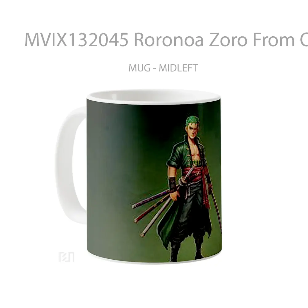 Mug Roronoa Zoro From One Piece V1 Cangkir Anime - All-side / Desain