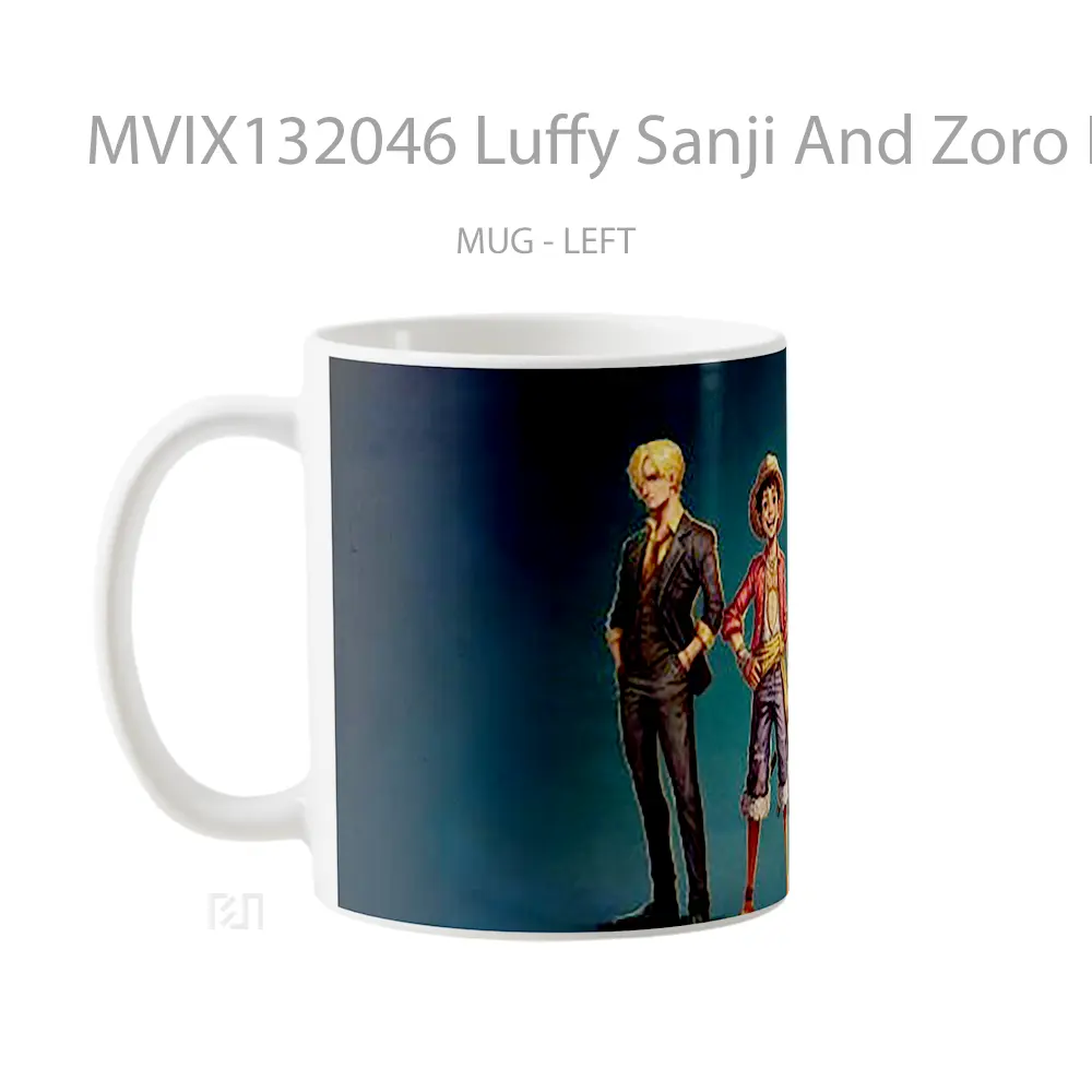 Mug Luffy Sanji And Zoro From One Piece Cangkir Anime - All-side / Desain