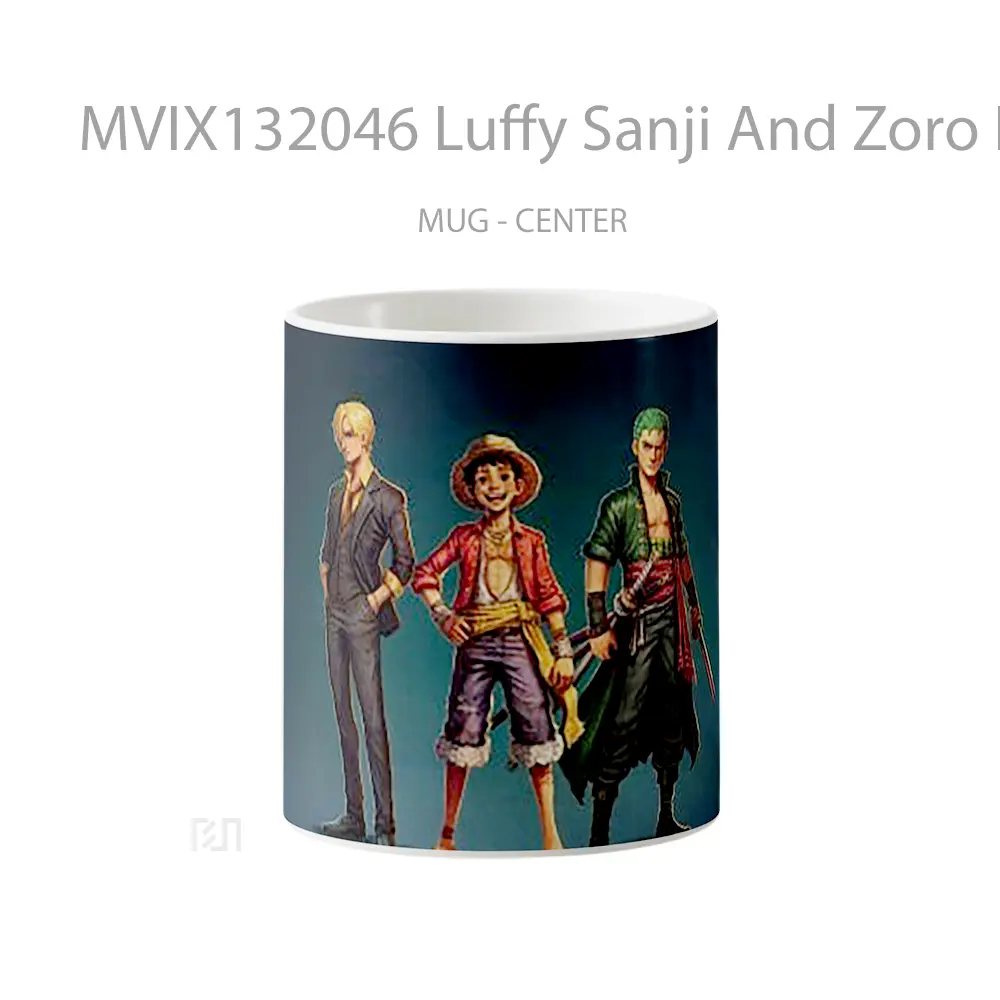Mug Luffy Sanji And Zoro From One Piece Cangkir Anime