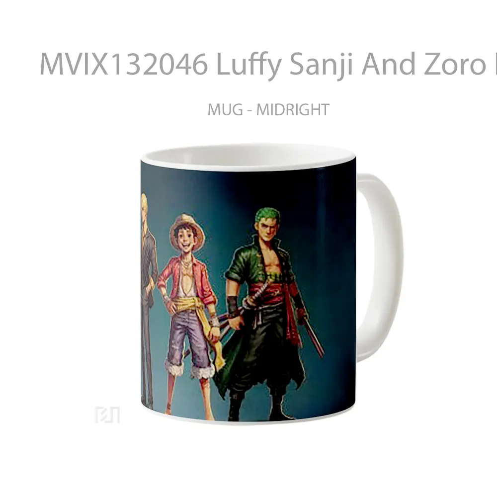 Mug Luffy Sanji And Zoro From One Piece Cangkir Anime - All-side / Desain