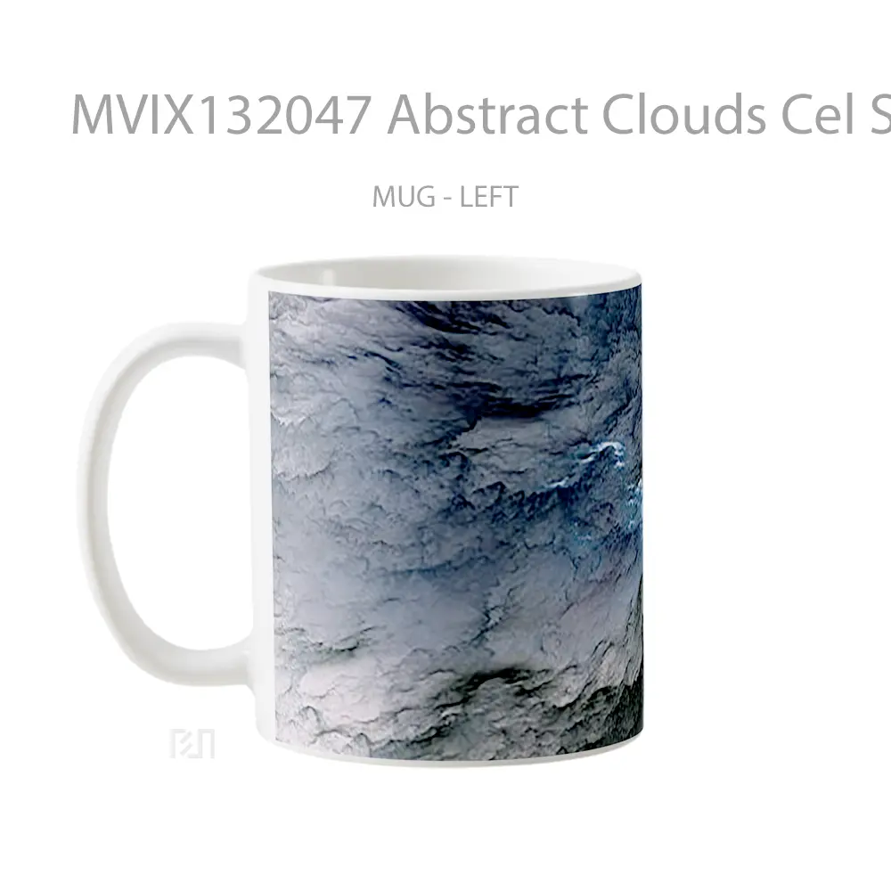 Mug Abstract Clouds Cel Shading Comic Gelas Pemandangan Alam - All-side / Desain