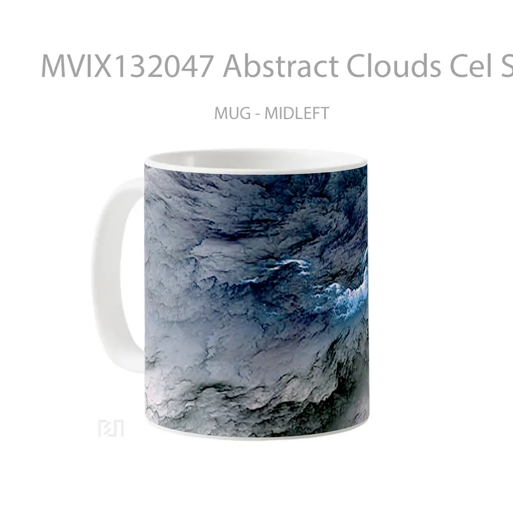 Mug Abstract Clouds Cel Shading Comic Gelas Pemandangan Alam - All-side / Desain