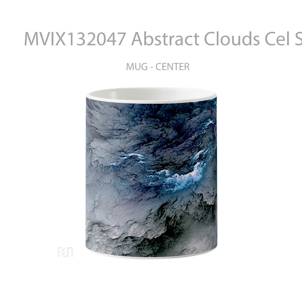 Mug Abstract Clouds Cel Shading Comic Gelas Pemandangan Alam