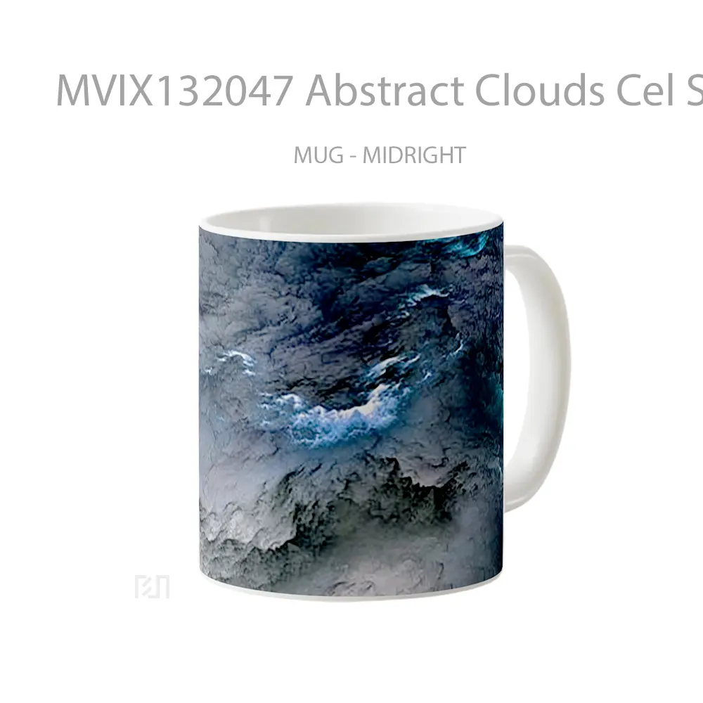 Mug Abstract Clouds Cel Shading Comic Gelas Pemandangan Alam - All-side / Desain