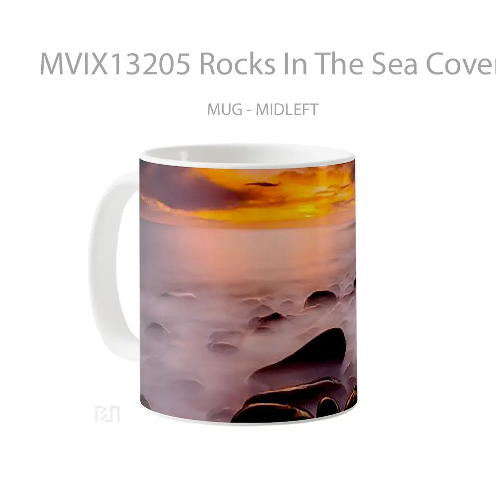 Mug Rocks In The Sea Covered In Fog Gelas Pemandangan Alam - All-side / Desain
