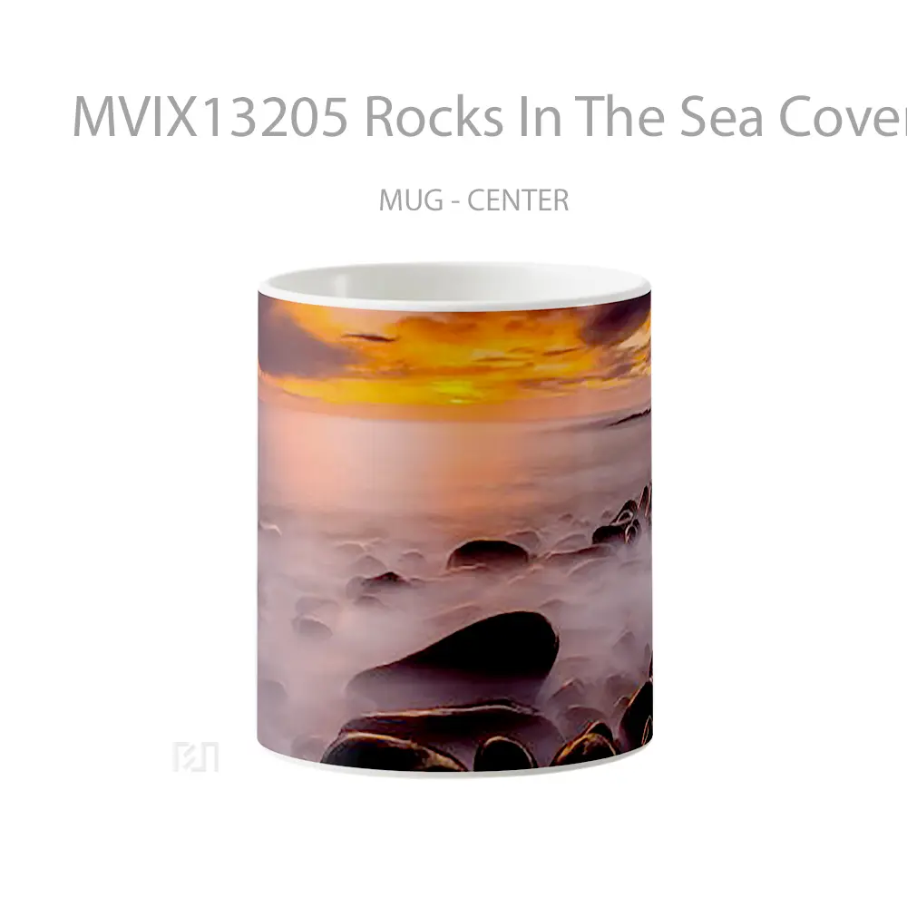 Mug Rocks In The Sea Covered In Fog Gelas Pemandangan Alam