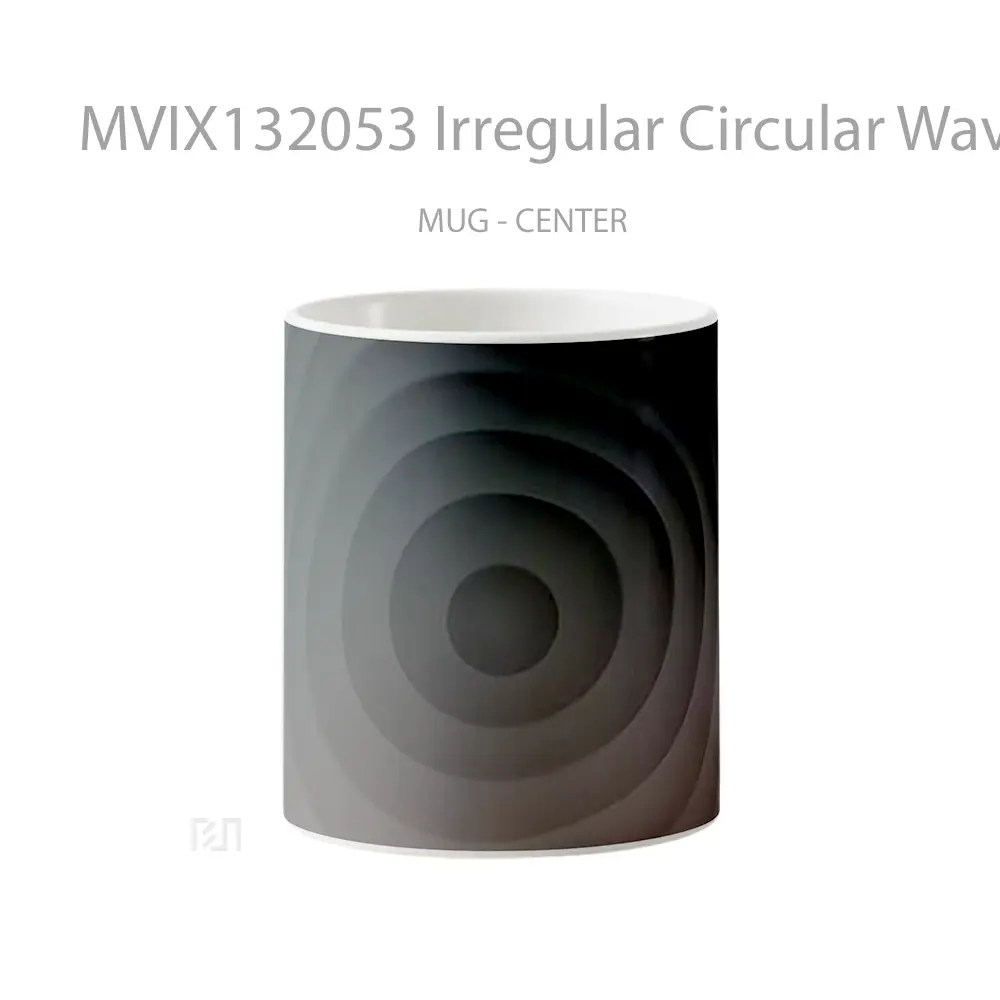 Mug Irregular Circular Waves Gelas Keramik Unik