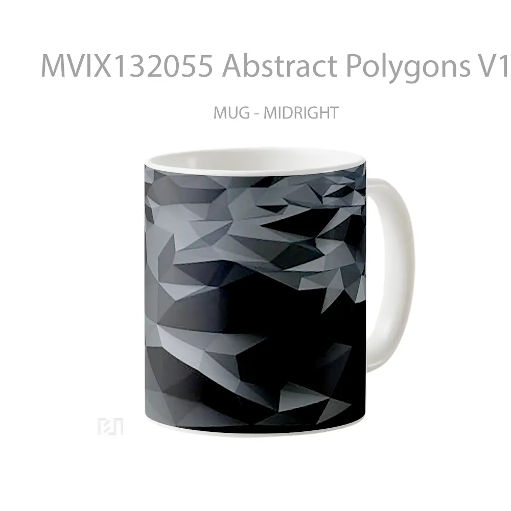 Mug Abstract Polygons V1 Gelas Seni Modern - All-side / Desain